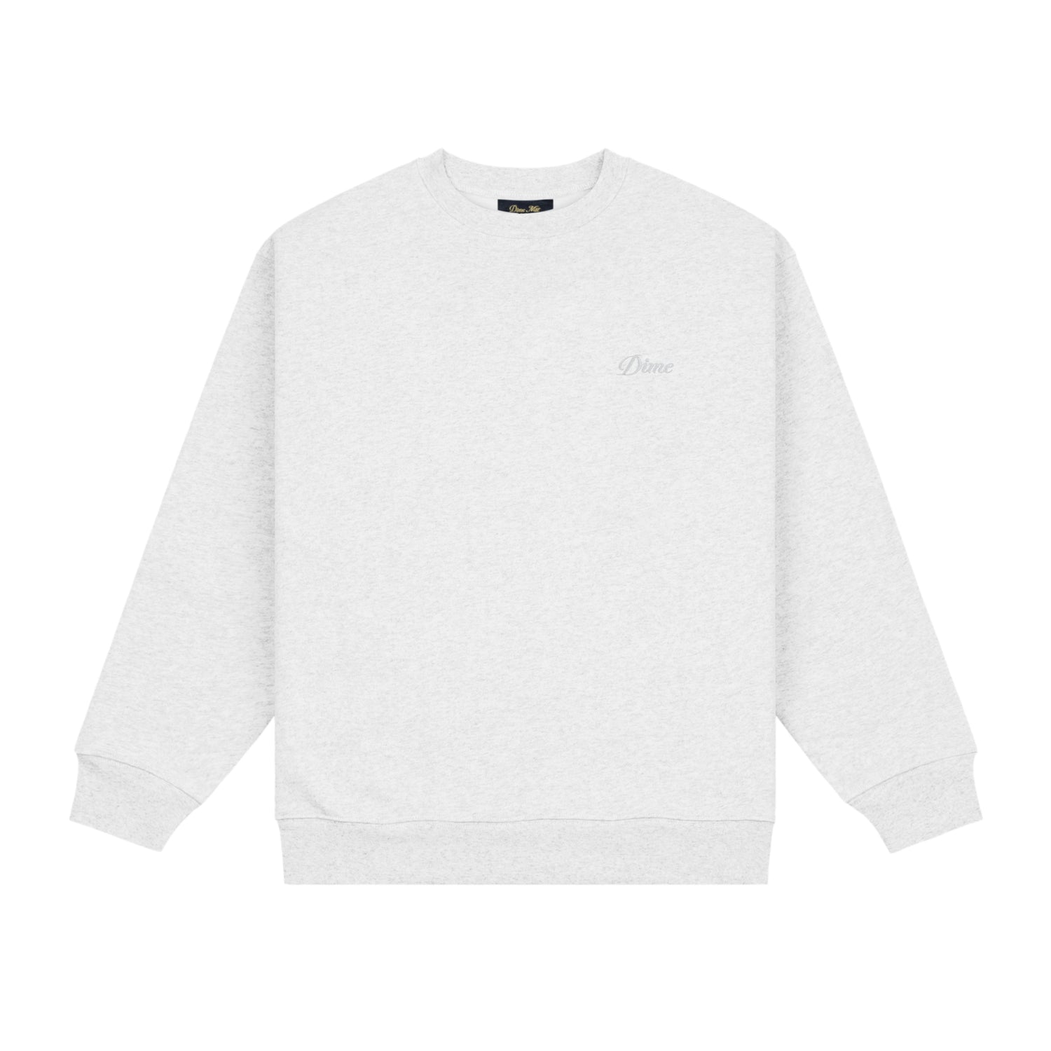Cursive Small Logo Crewneck, Ash