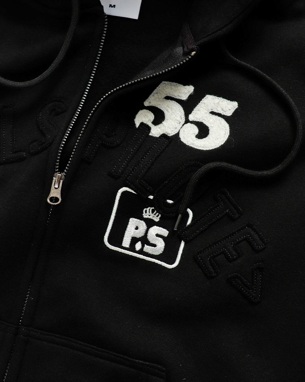 Crown Zip Hood, Black