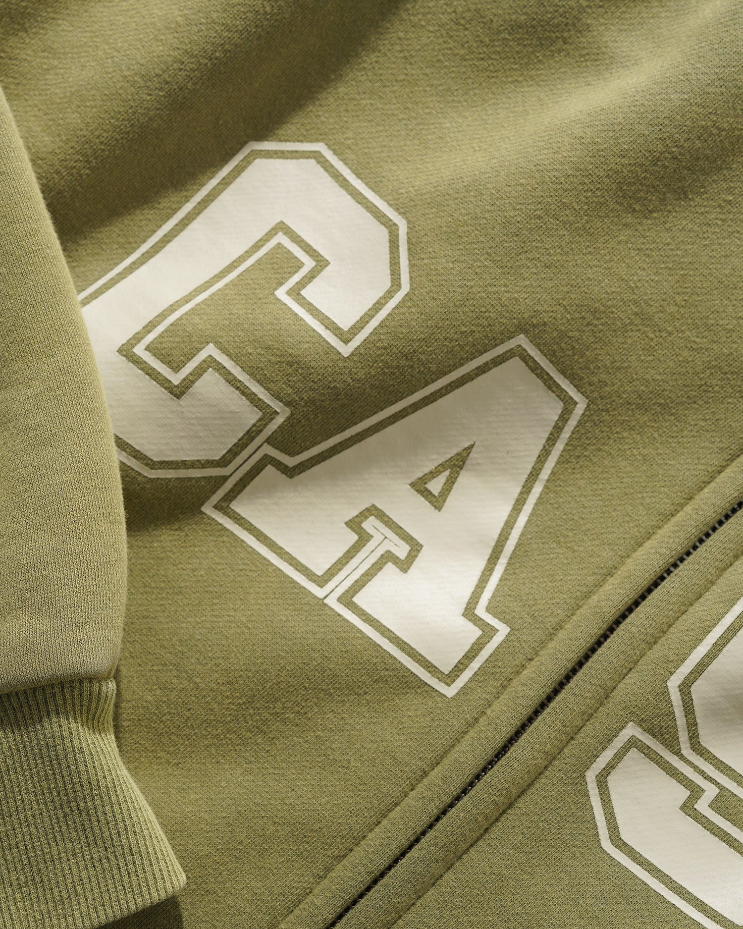 Campus Zip-Thru Hood, Washed Olive