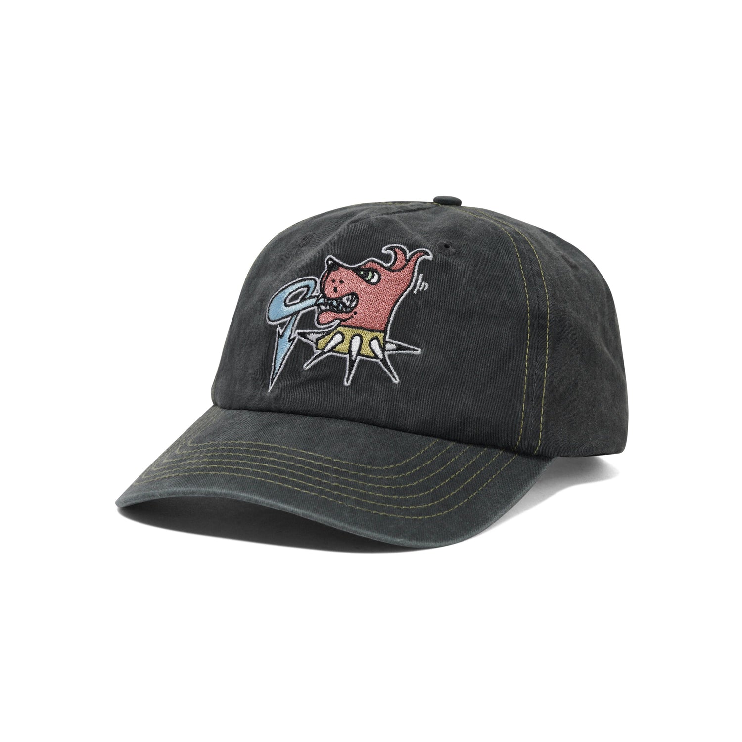 Canine 5 Panel Cap, Washed Black