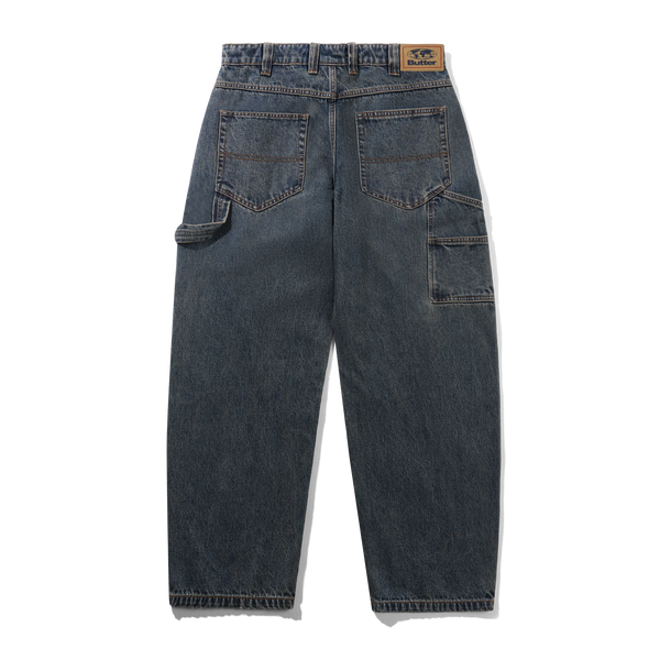 Butter Goods Carpenter Denim Jeans, Dirty Indigo Wash