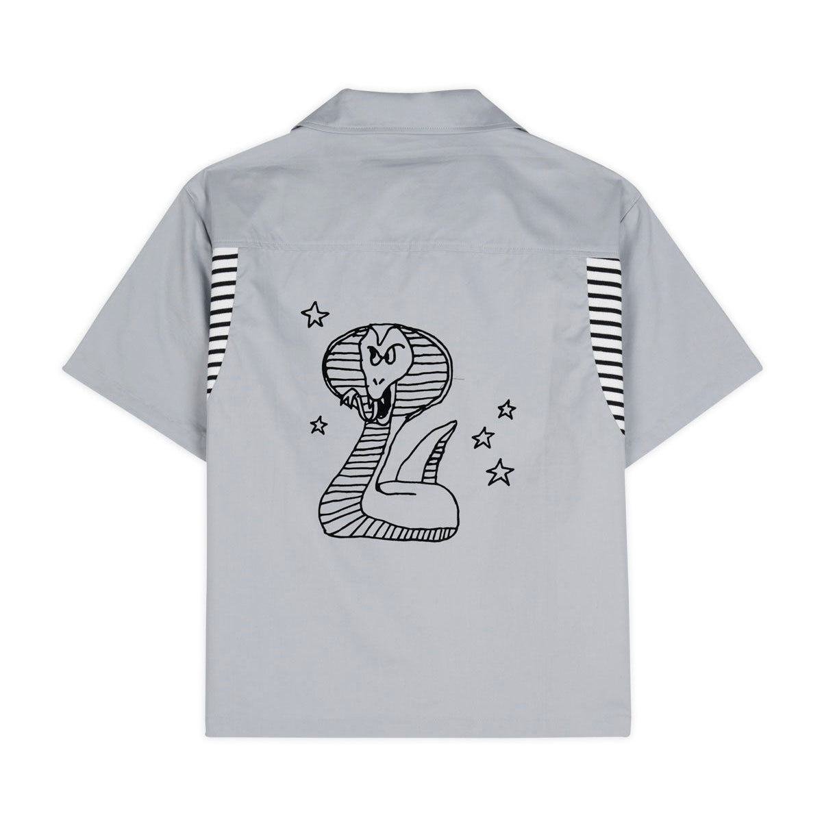 Cobra Flocked Bowling Shirt, Stone