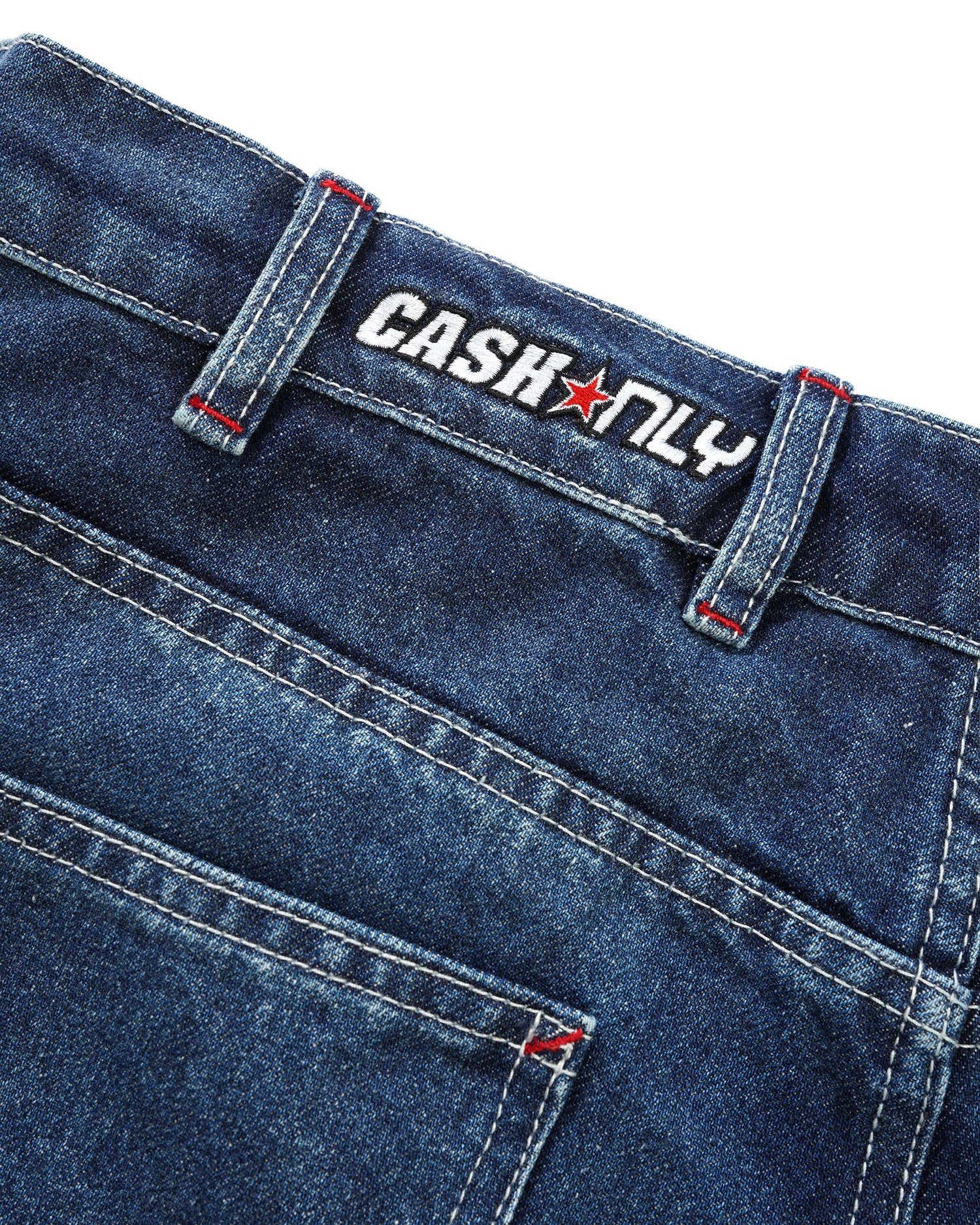 Company Denim Jeans, Distress Washed Slub Blue