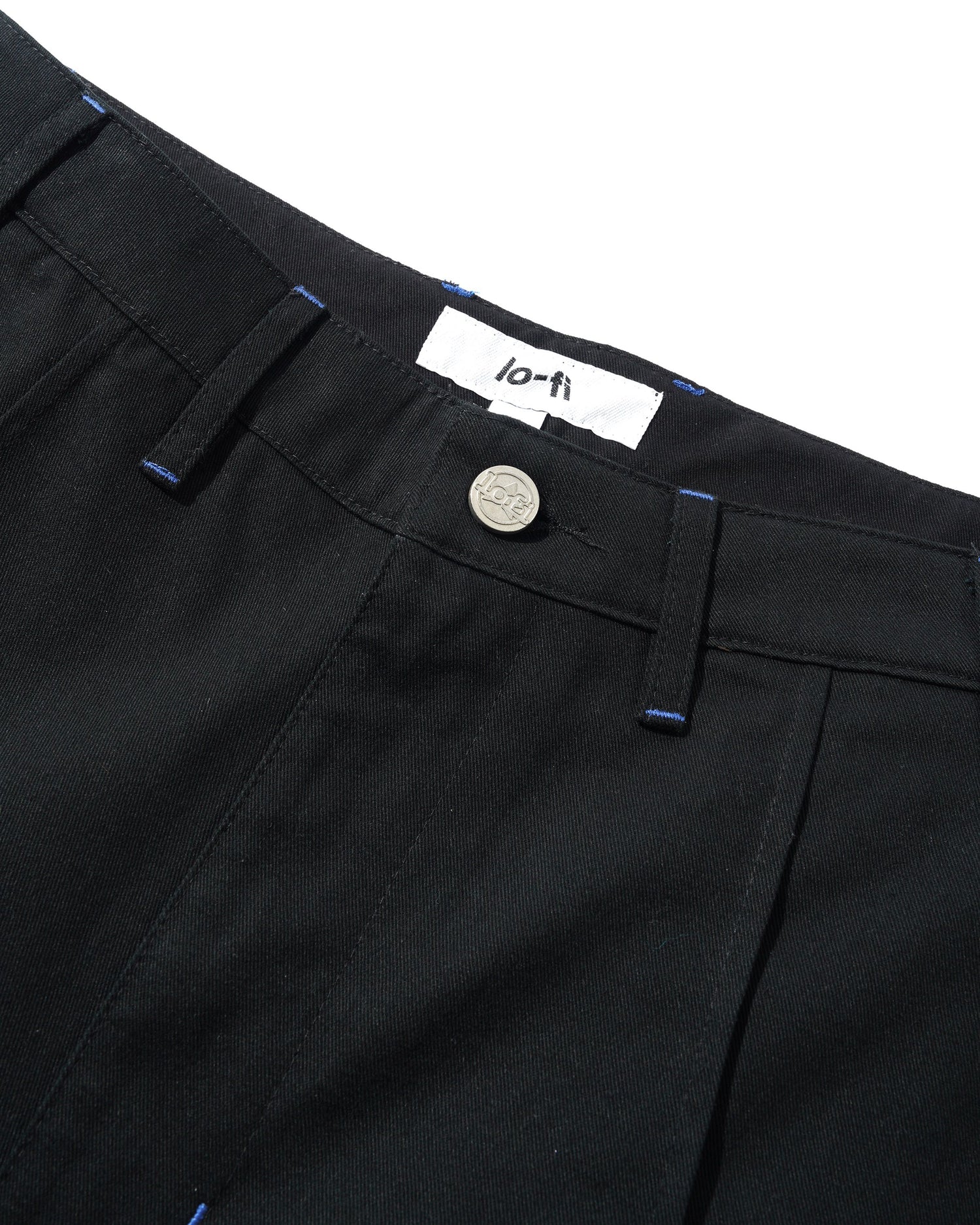 Cotton Pleated Shorts, Black