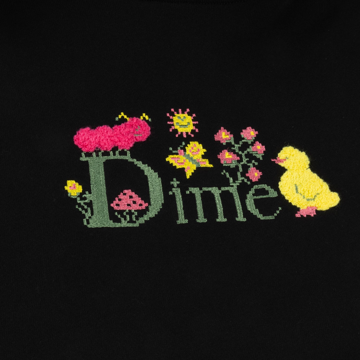 Classic Cross Stitch Hoodie, Black