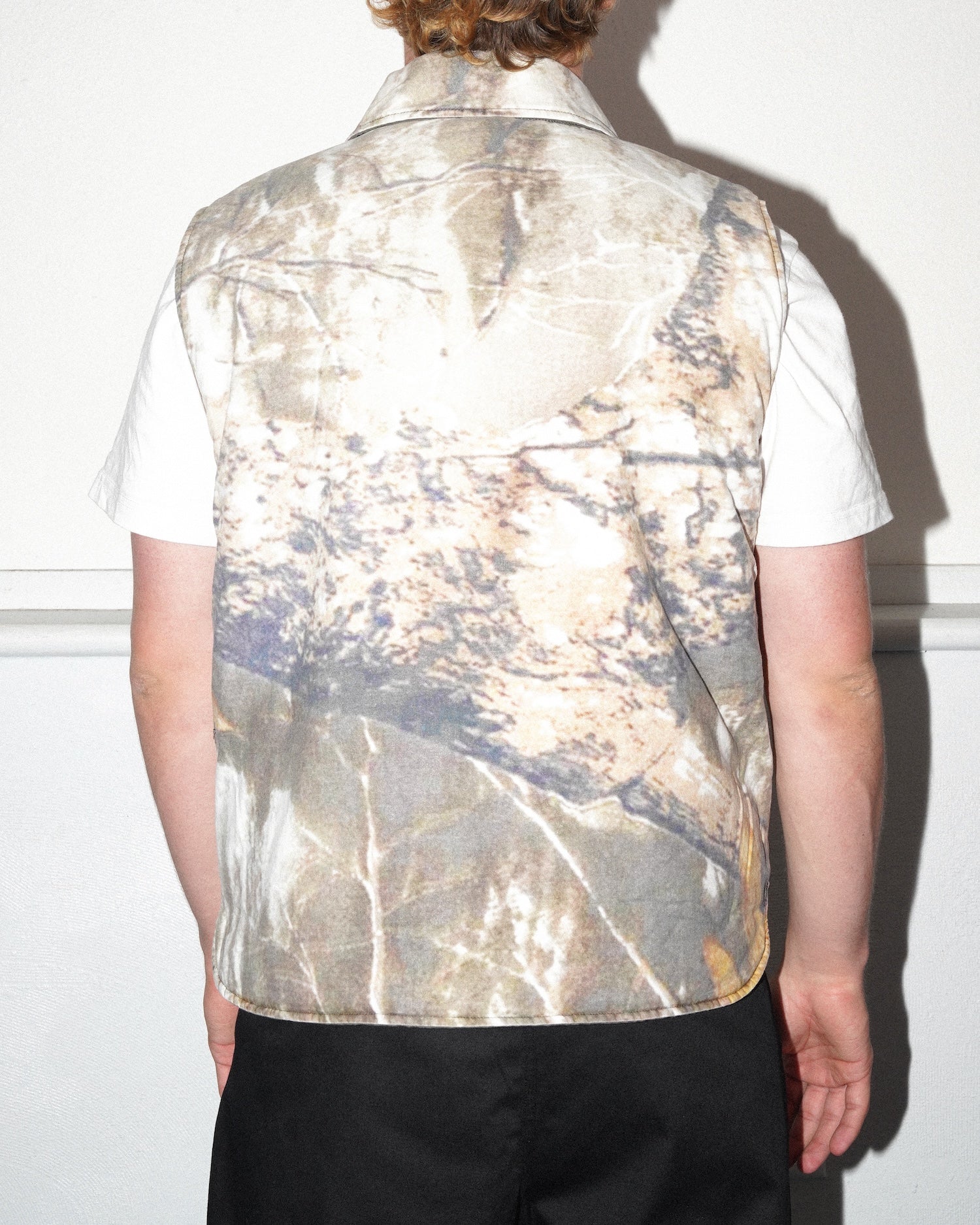 Poly Filled Reversible Vest, Fatigue Green