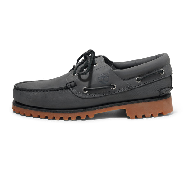 Timberland Authentics 3-Eye Classic Boat Shoe, Dark Grey Nubuck