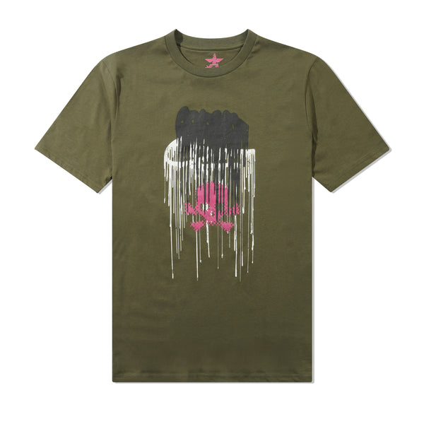 Coldf33t Skull Graff Tee, Army green