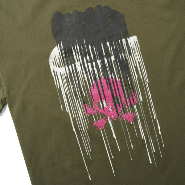 Coldf33t Skull Graff Tee, Army green