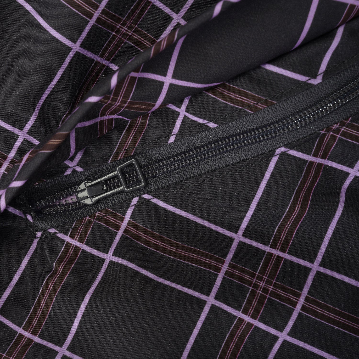 Checked Vondel Jacket, Charcoal / Viola