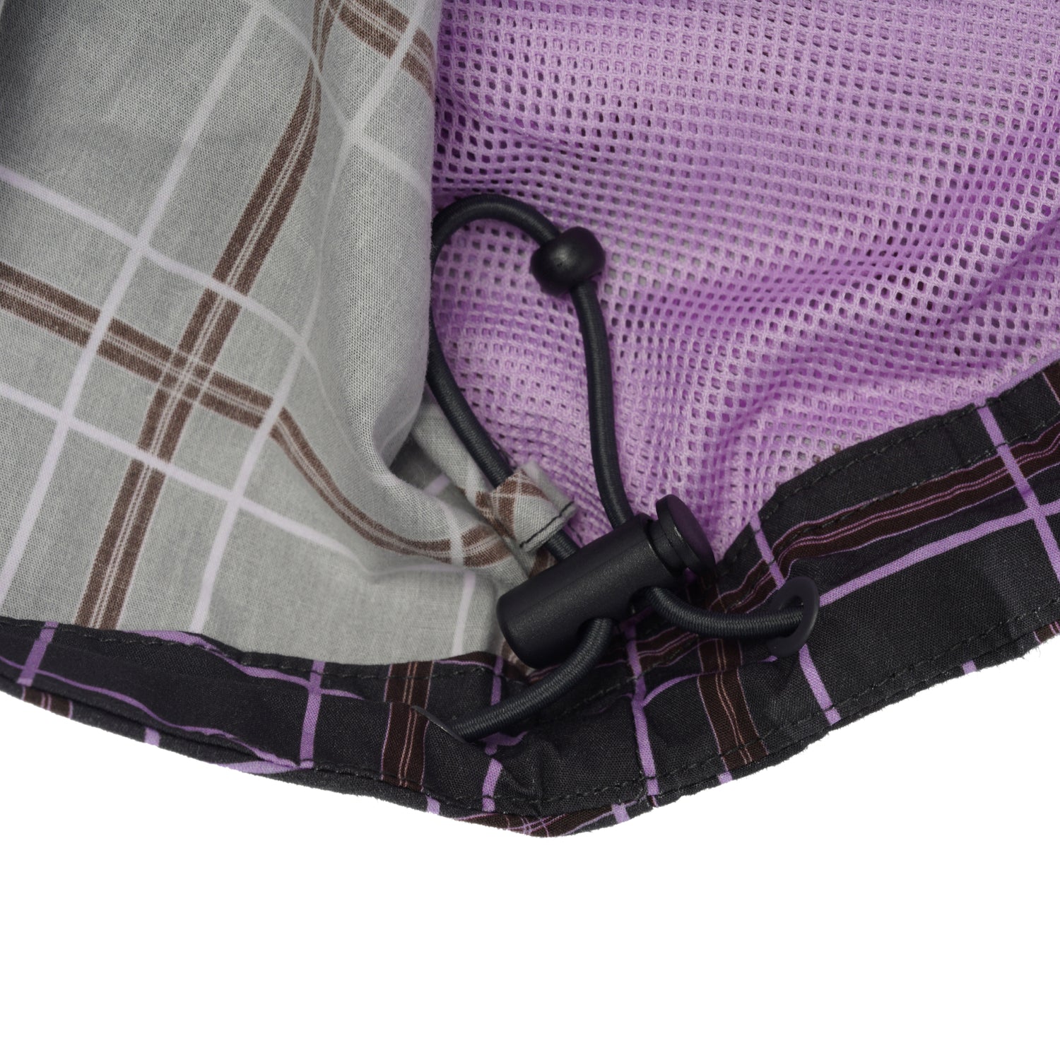 Checked Vondel Jacket, Charcoal / Viola