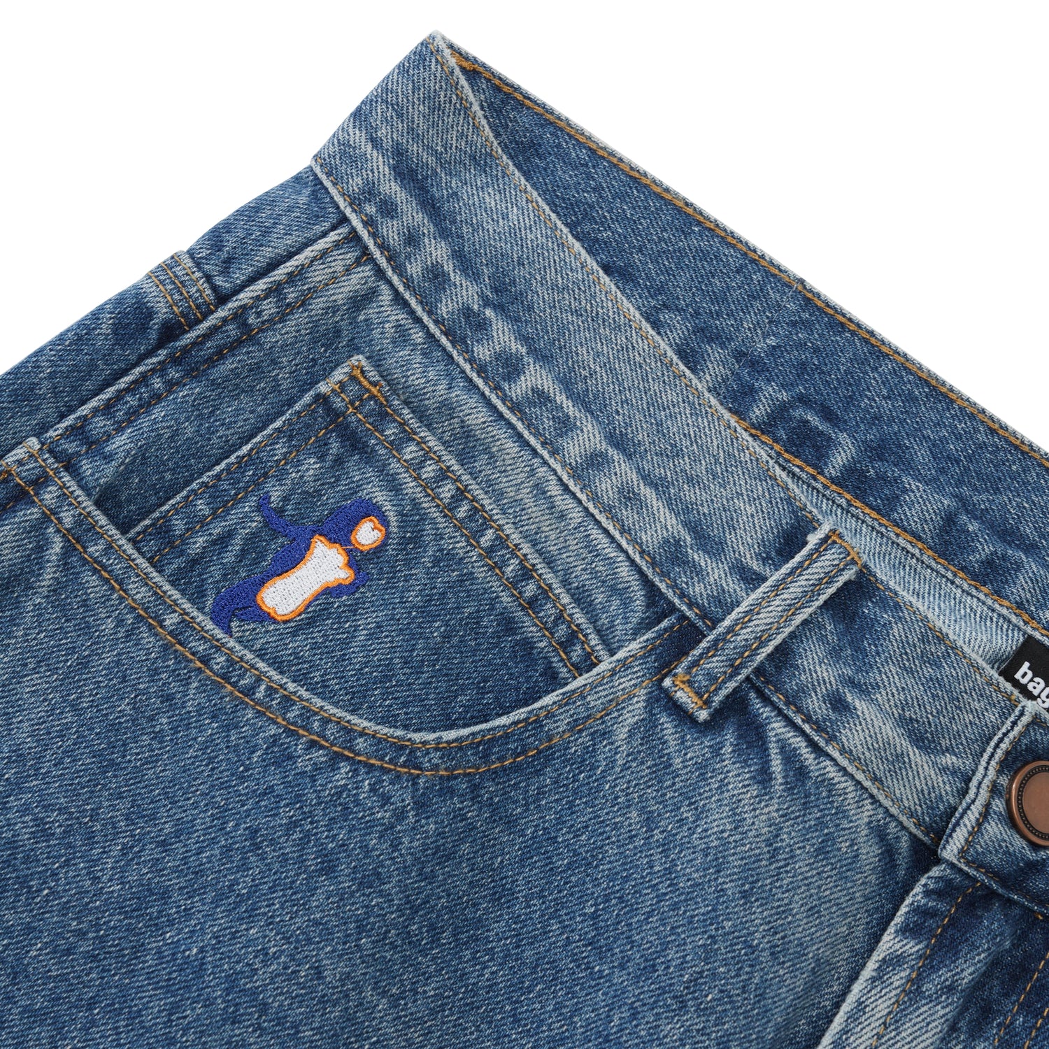 Warped Denim Shorts, Acid Wash