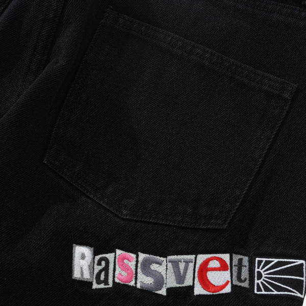 Rassvet Typo Classic Denim Trousers, Black