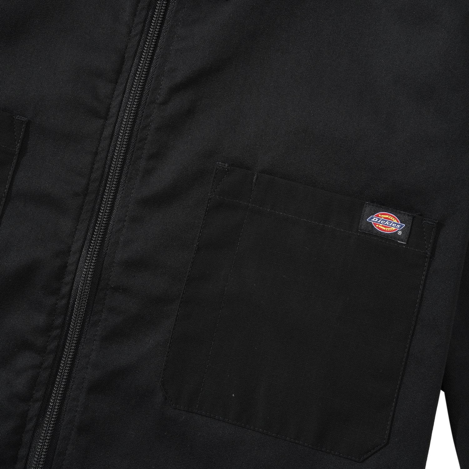 Short Sleeve Zip-Through Workshirt, Black