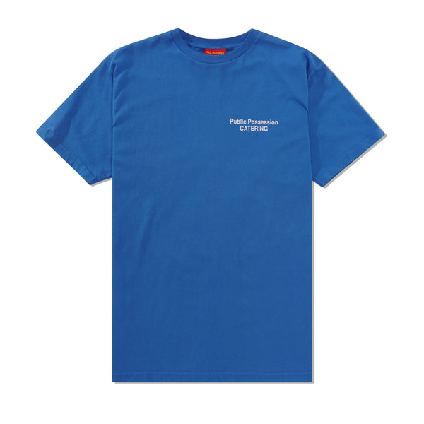 Public Possession P.P. Catering Tee, Blue / Vintage Wash