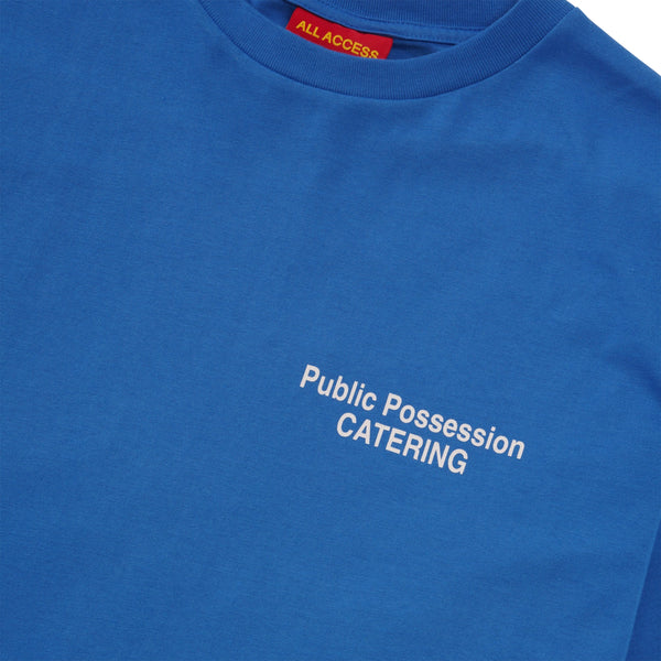 Public Possession P.P. Catering Tee, Blue / Vintage Wash