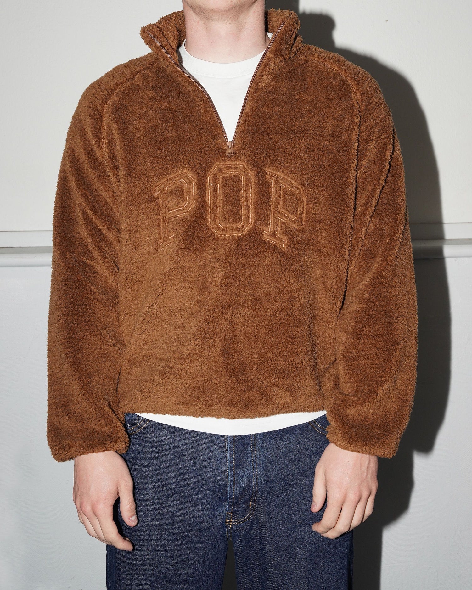 Halfzip Polar Fleece Sweat, Bison
