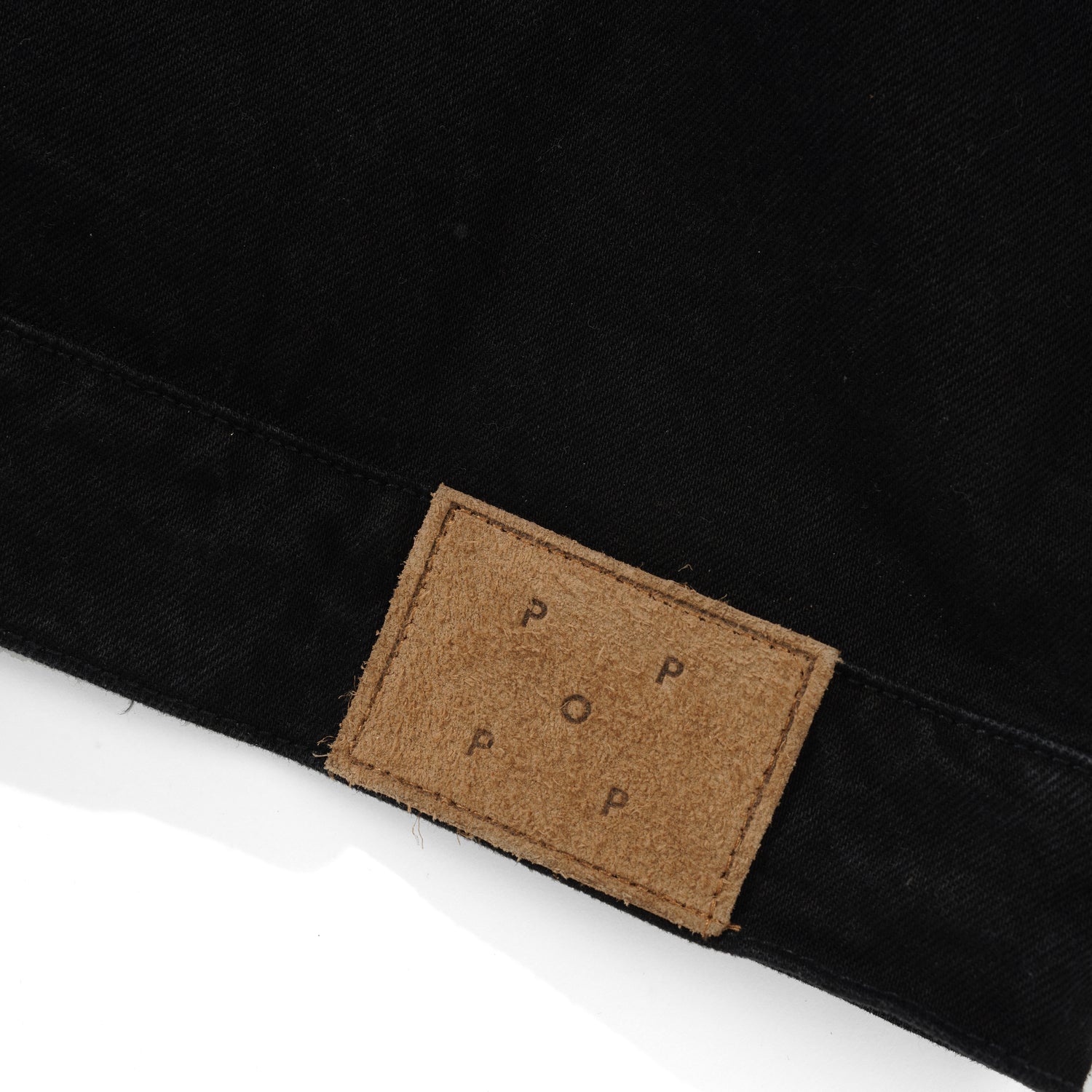 Full Button Denim Jacket, Black