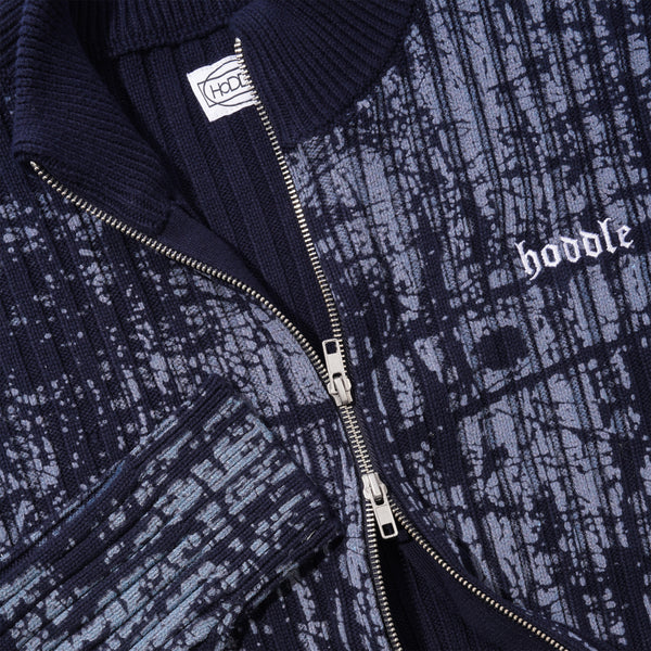 Hoddle Fracture Ribbed Knit, Blue