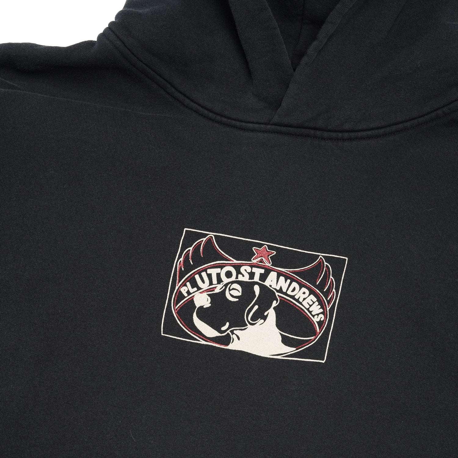 Cow Pullover Hood, Washed Black