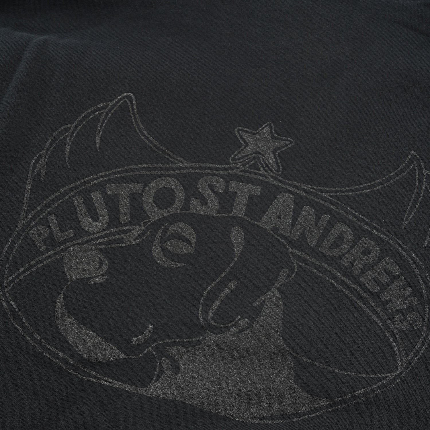 Cow Pullover Hood, Washed Black