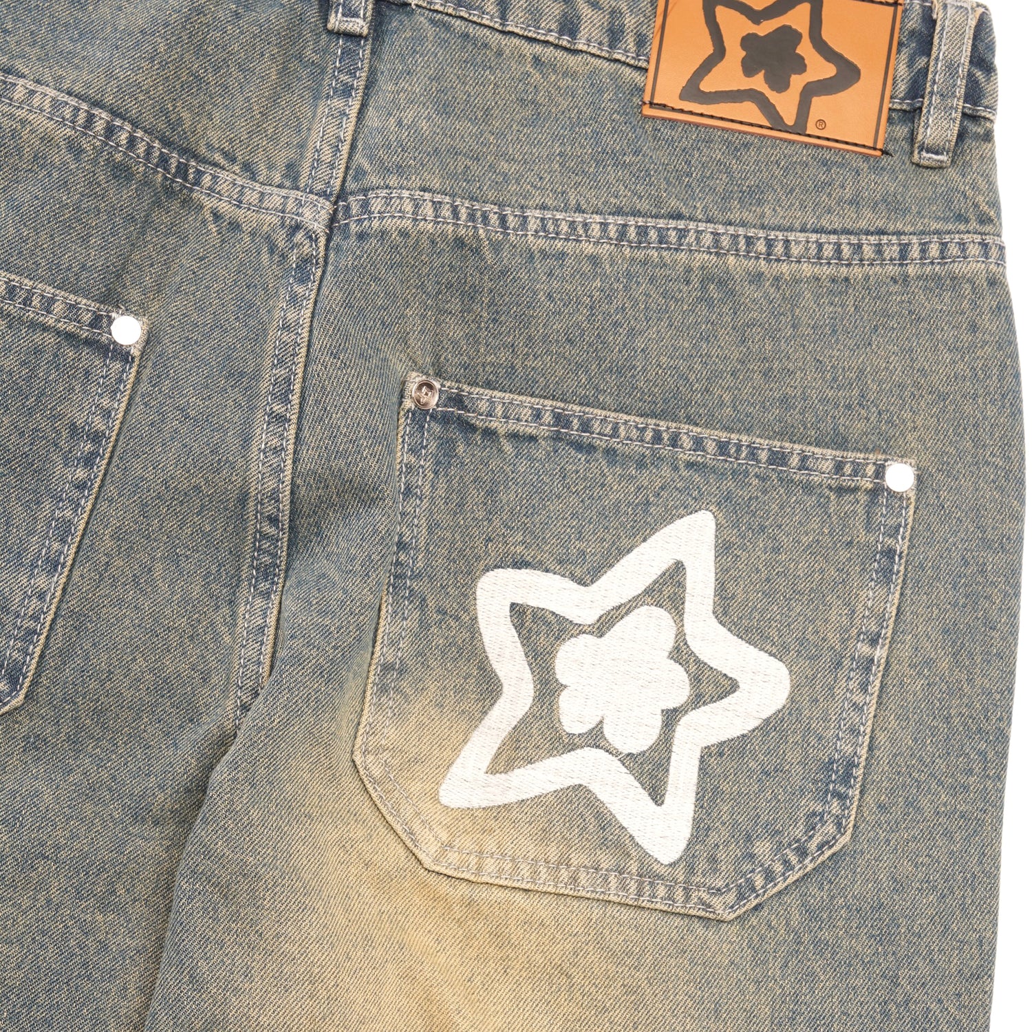 Washed Star Jeans, Blue