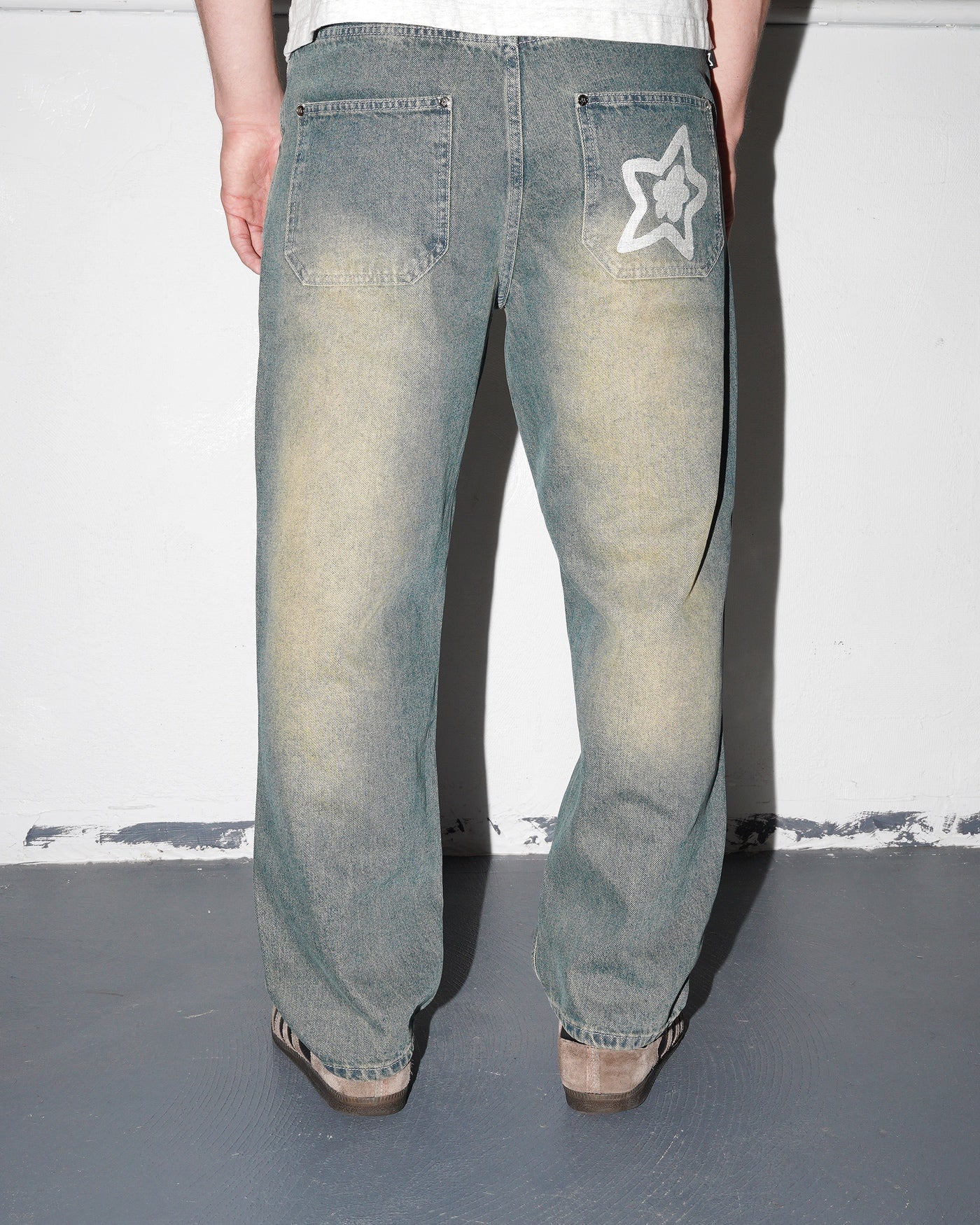 Washed Star Jeans, Blue