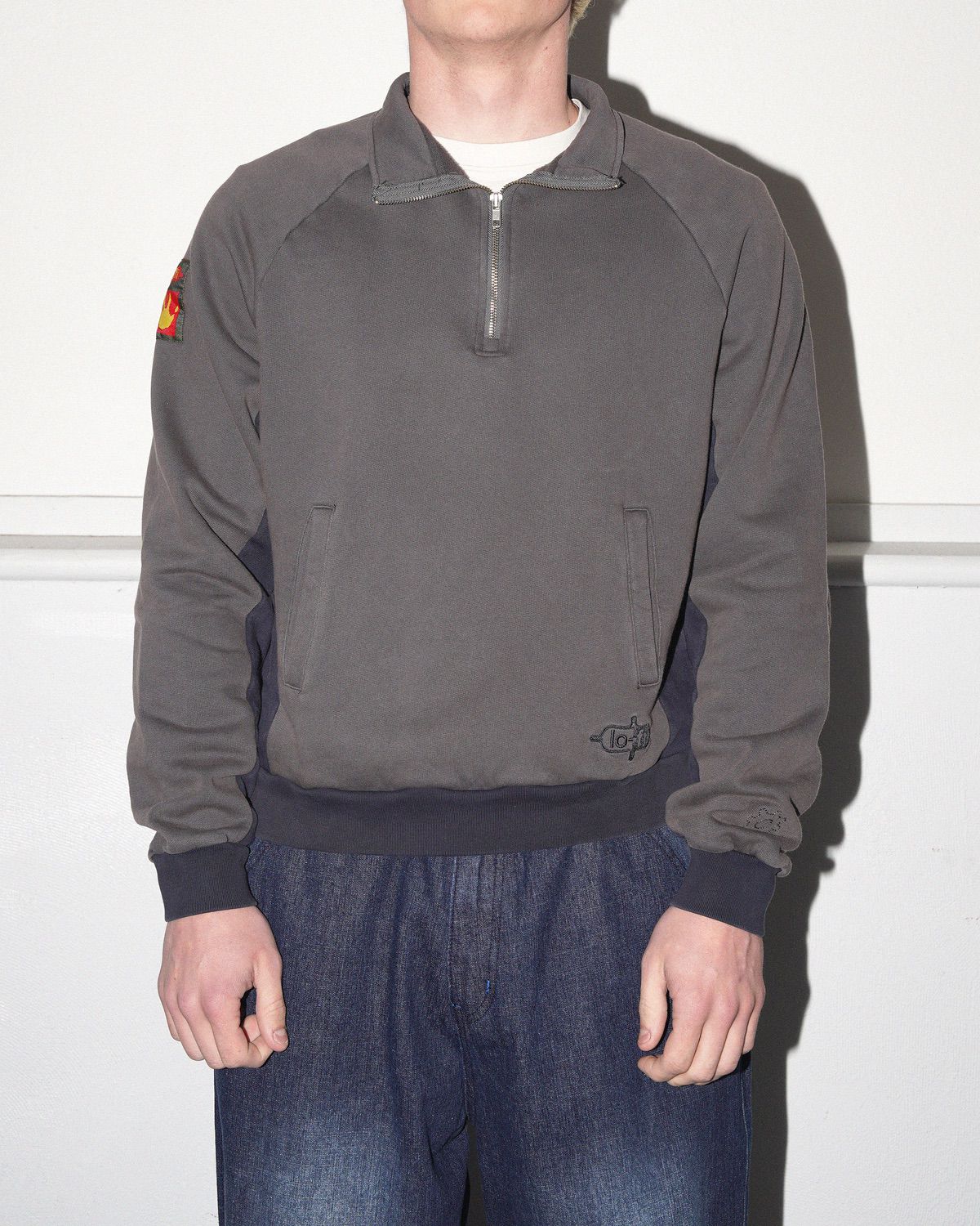 Fragment 1/4 Zip Sweater, Navy