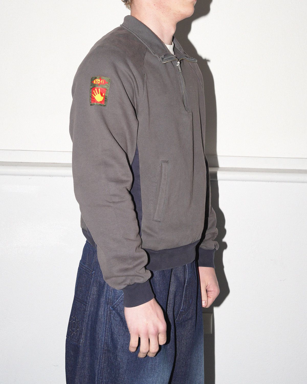 Fragment 1/4 Zip Sweater, Navy