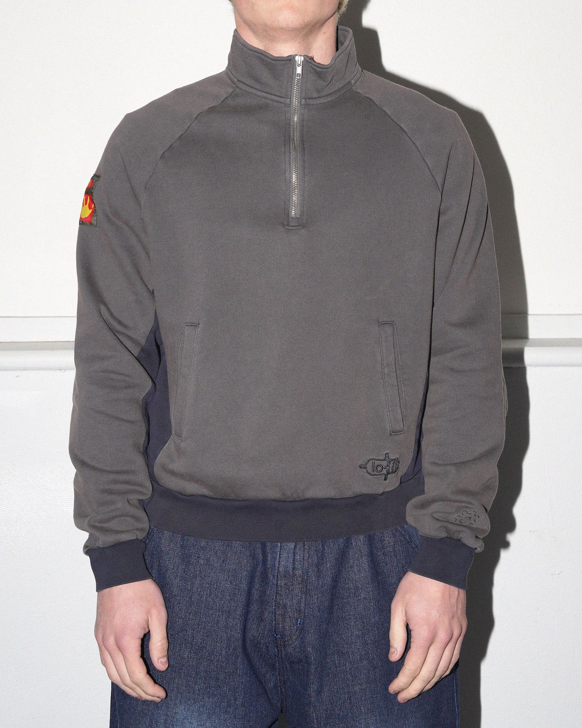 Fragment 1/4 Zip Sweater, Navy