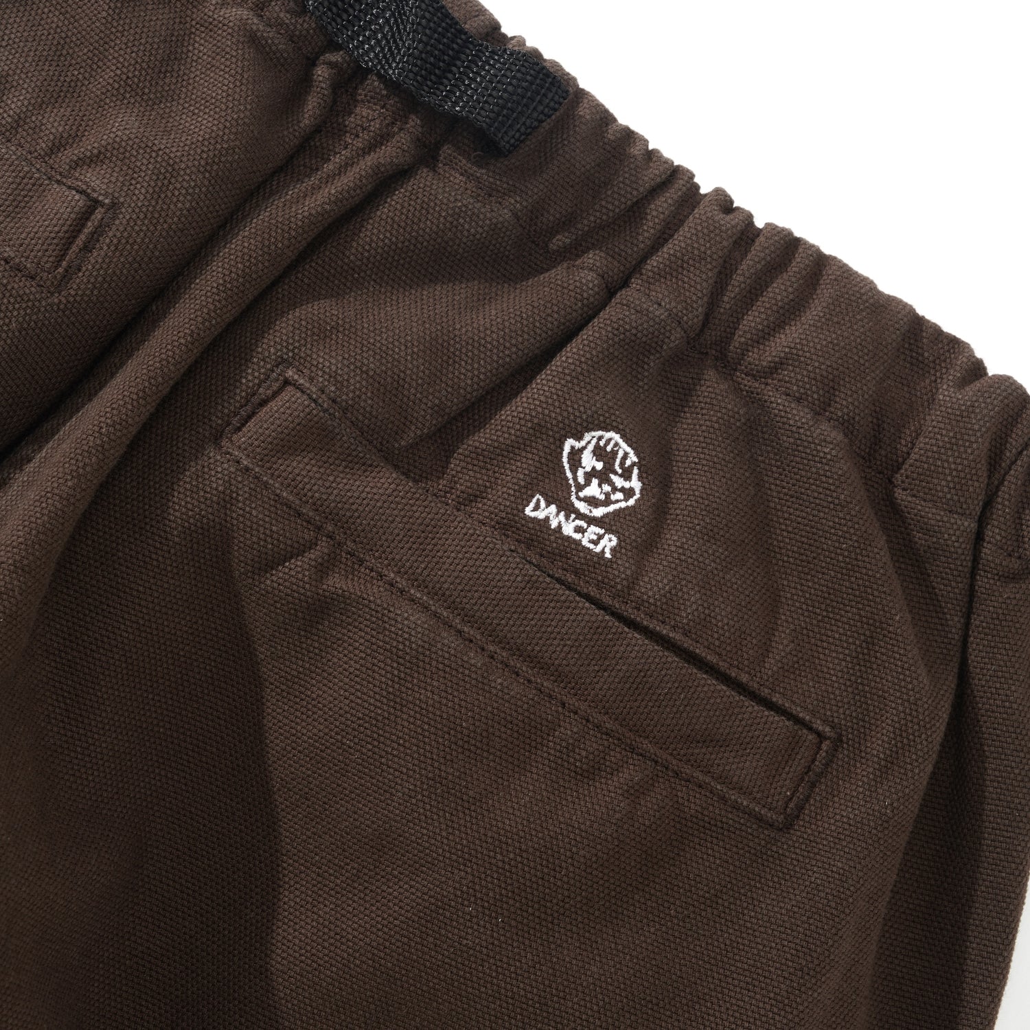 Belted Simple Knee Pant, Brown