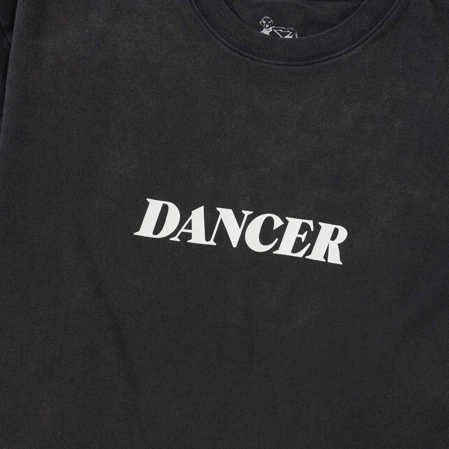 Italic Logo Tee, Washed Black