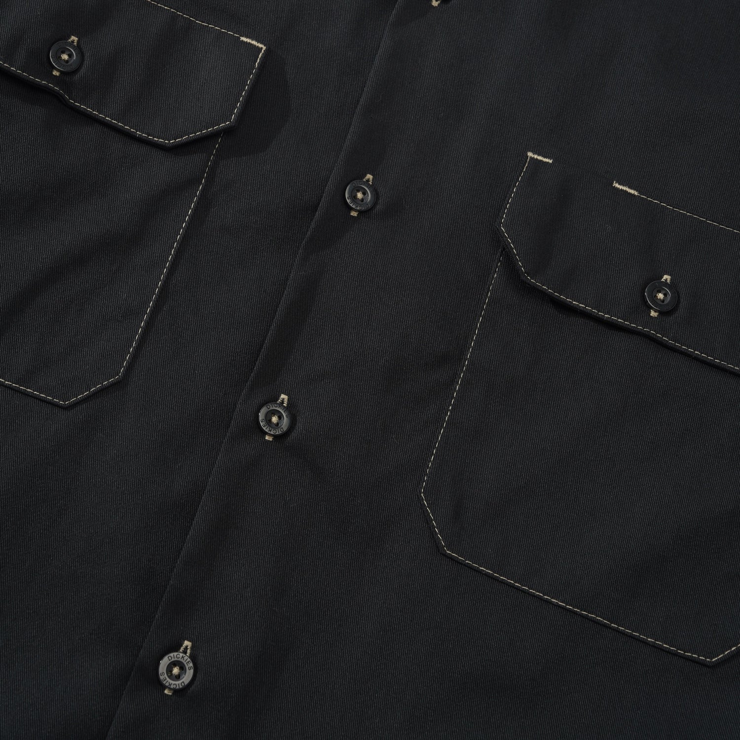 1574 Contrast Stitch Workshirt, Black