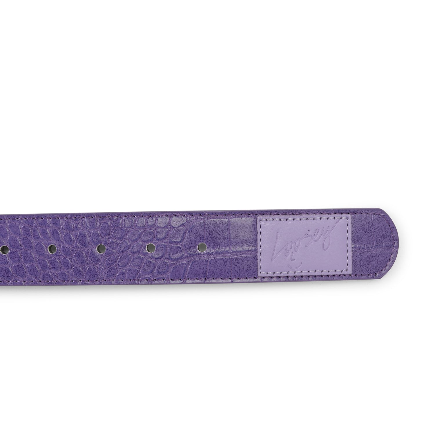 Croc Skin Belt, Purple