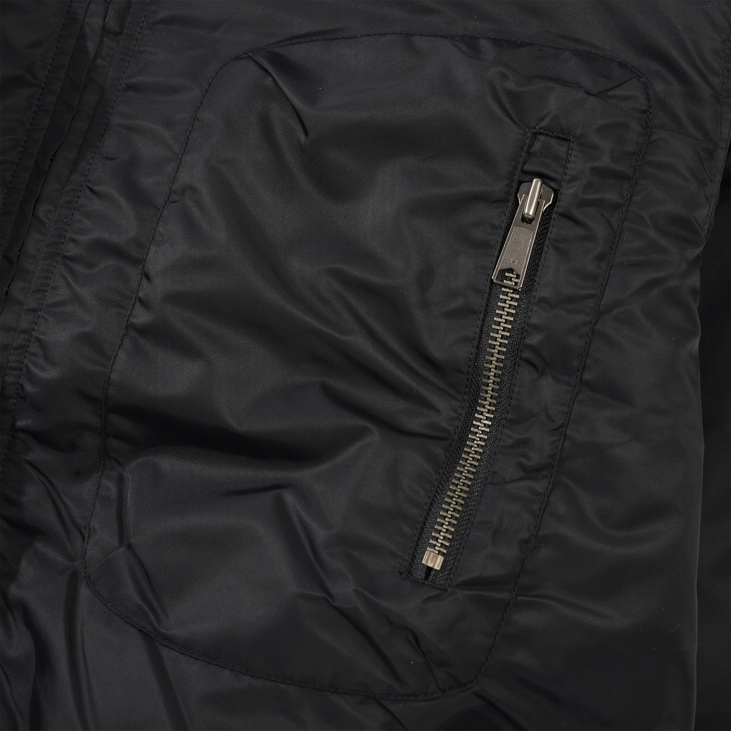 Embroidered 3D Flight Jacket, Black