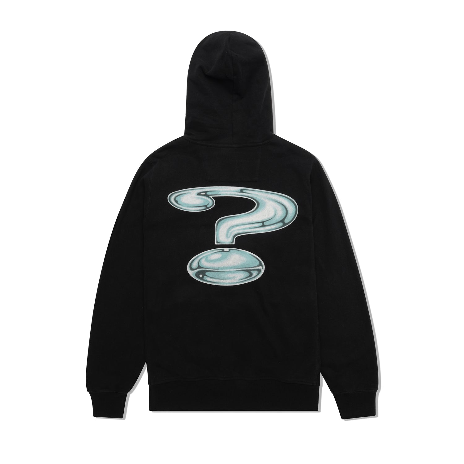 Chrome Zip Up Hood, Black