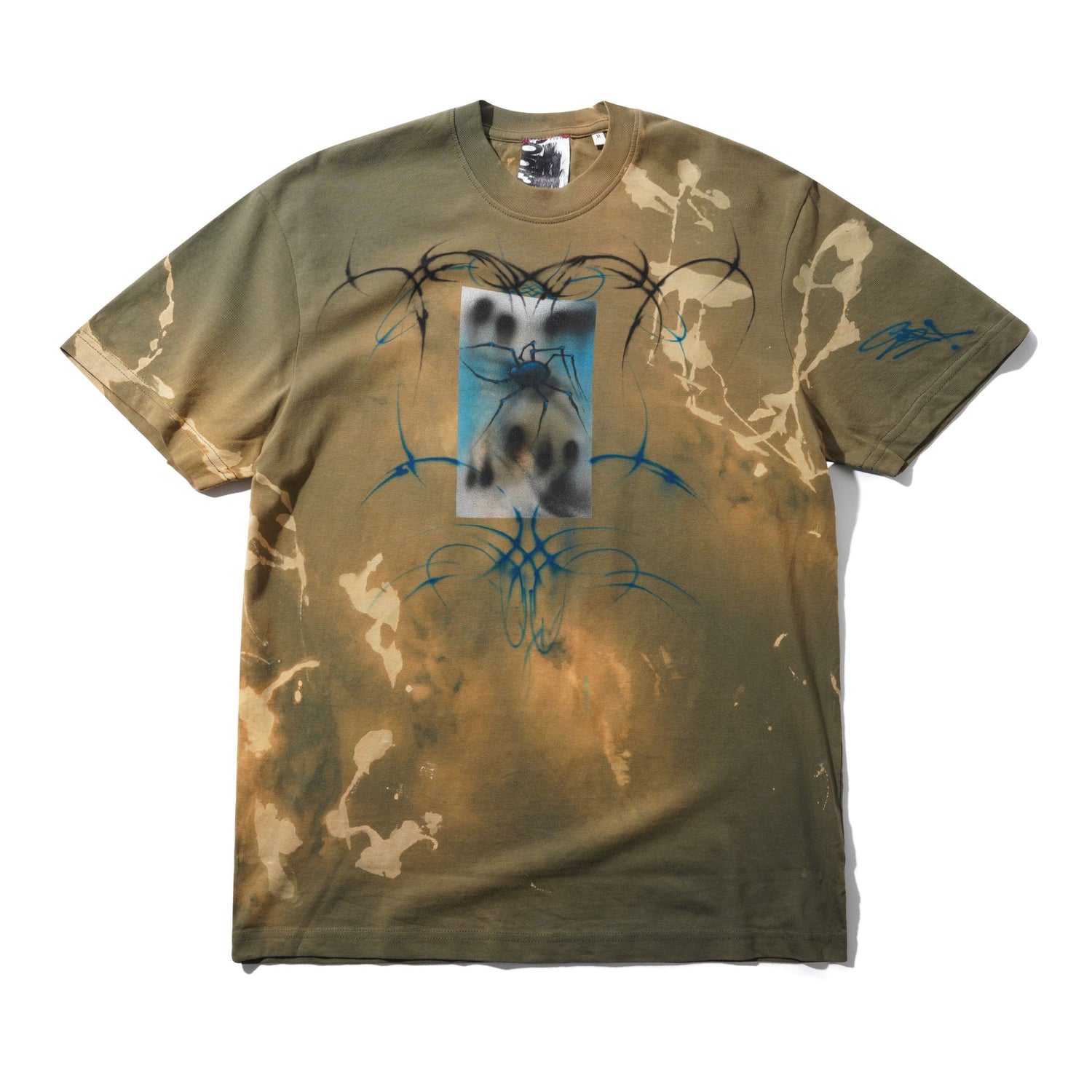 1 Of 1 Bleached / Airbrushed Tee, Green