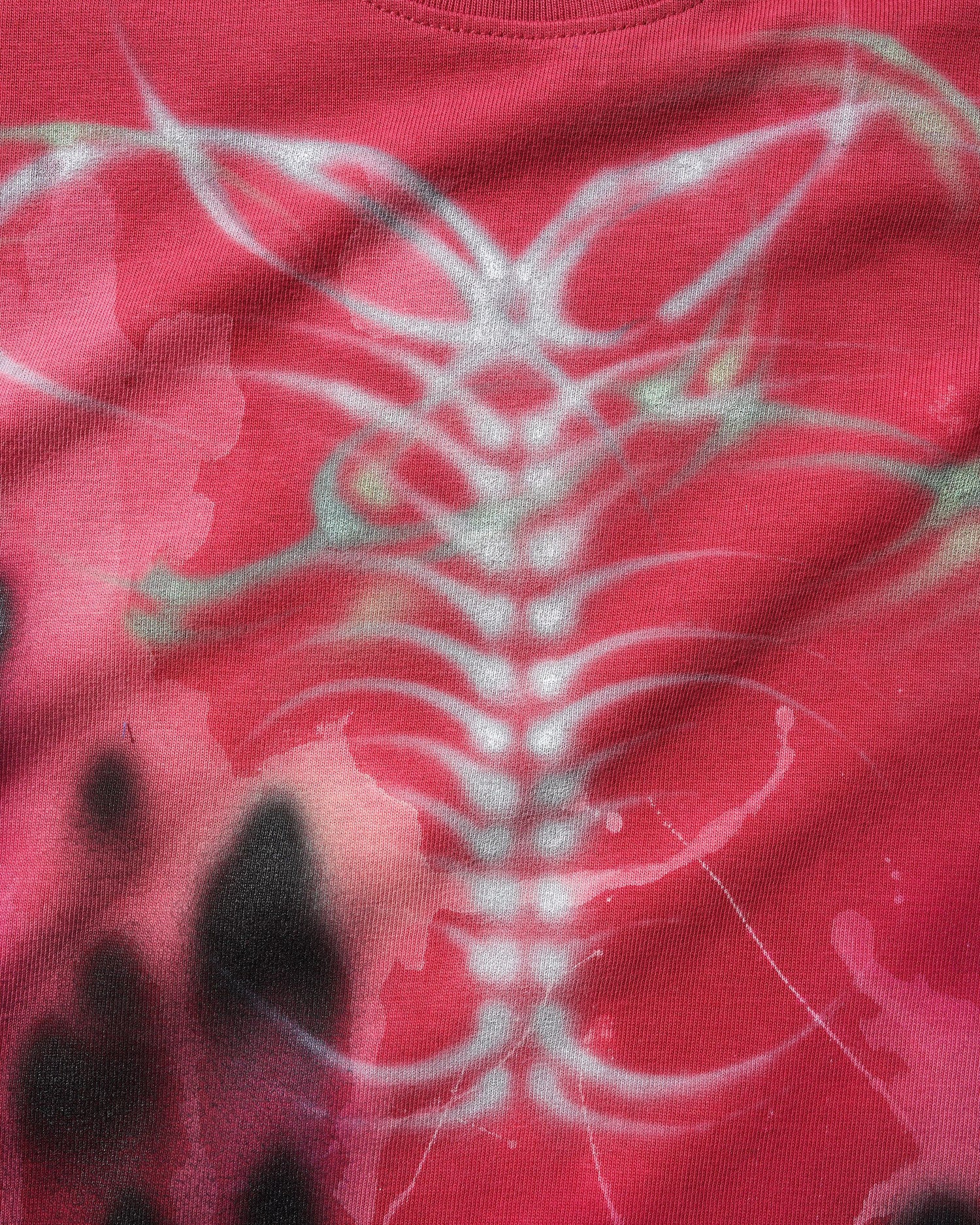 1 Of 1 Bleached / Airbrushed Tee, Red