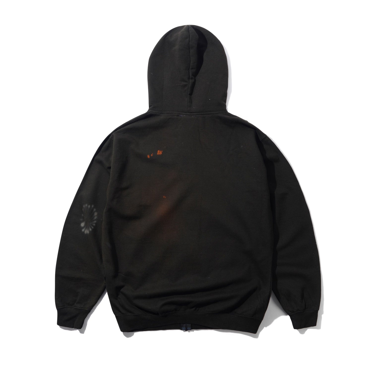 1 Of 1 Bleached / Airbrushed Zip-Thru Pullover Hood, Black