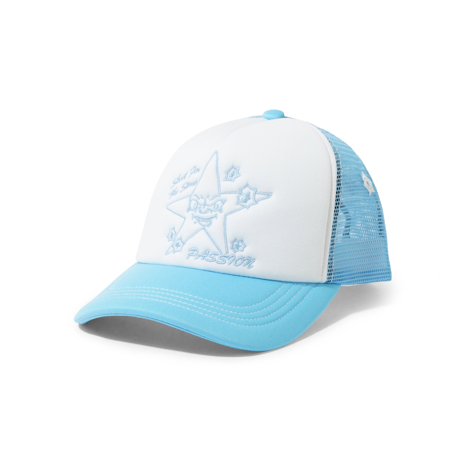 Target Practice Trucker Cap, Baby Blue