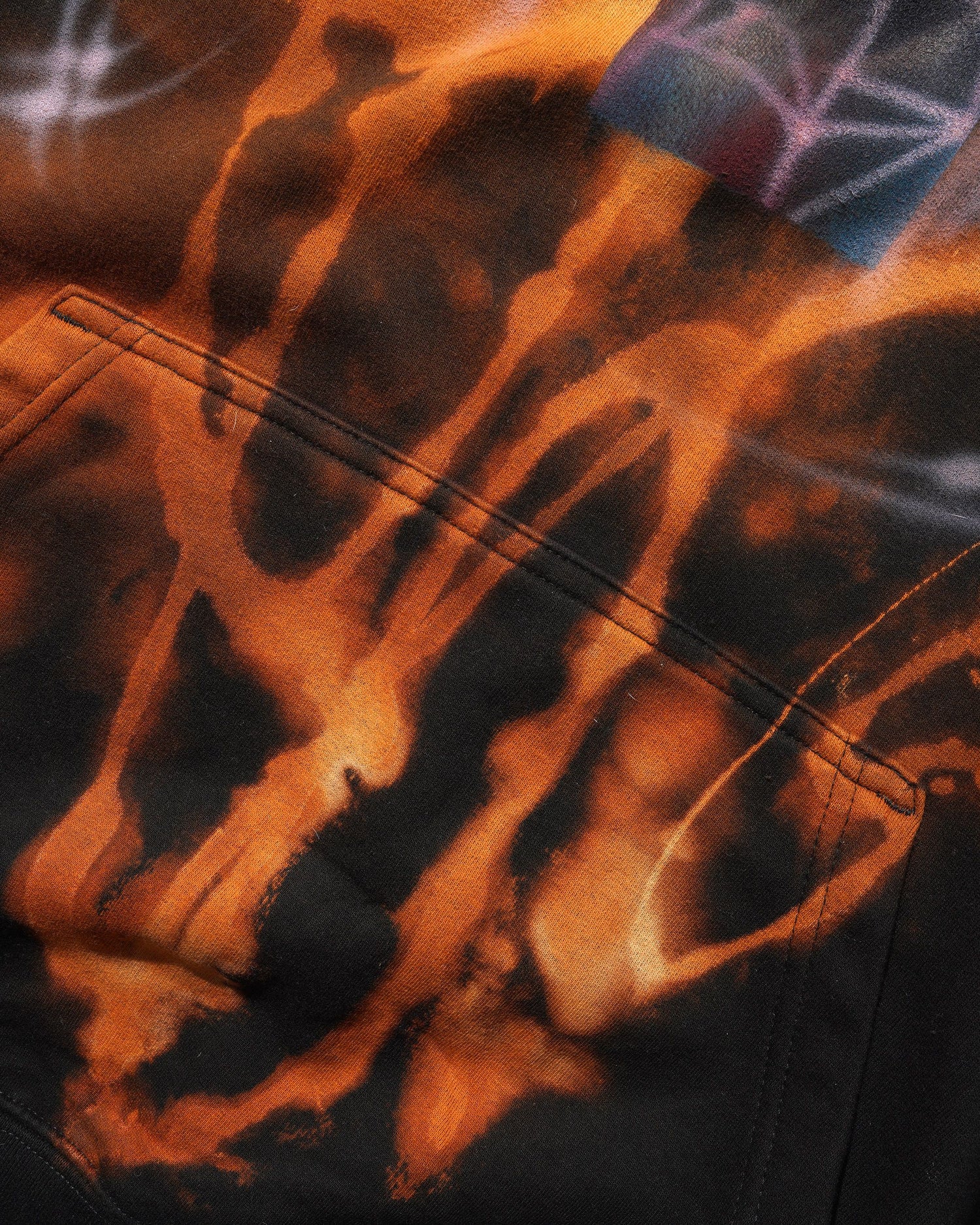 1 Of 1 Bleached / Airbrushed Pullover Hood, Black