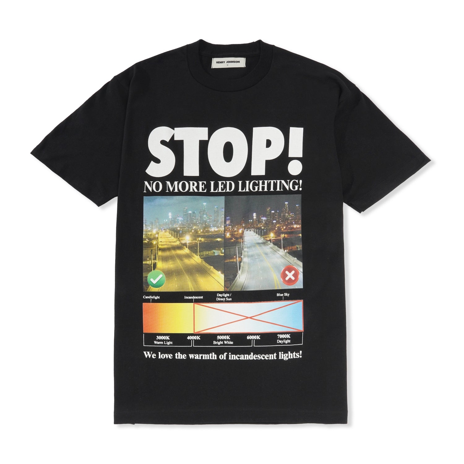 Led Lighting Tee, Black