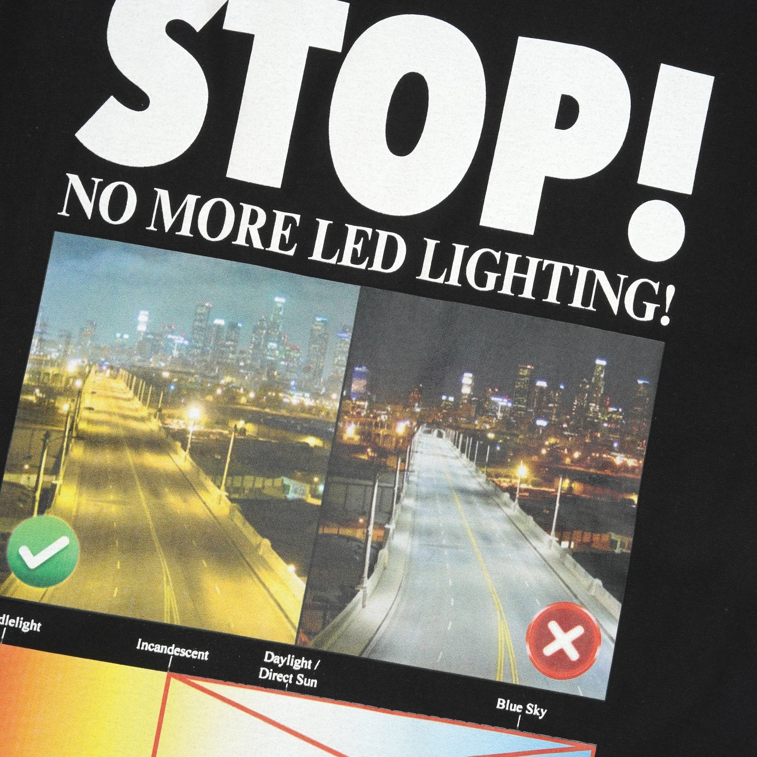 Led Lighting Tee, Black