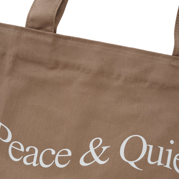 Museum of Peace & Quiet Wordmark Pigment Dyed Tote, Taupe