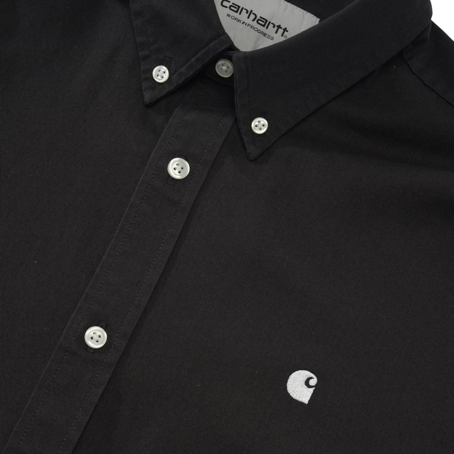 Madison L/S Shirt, Charcoal / White