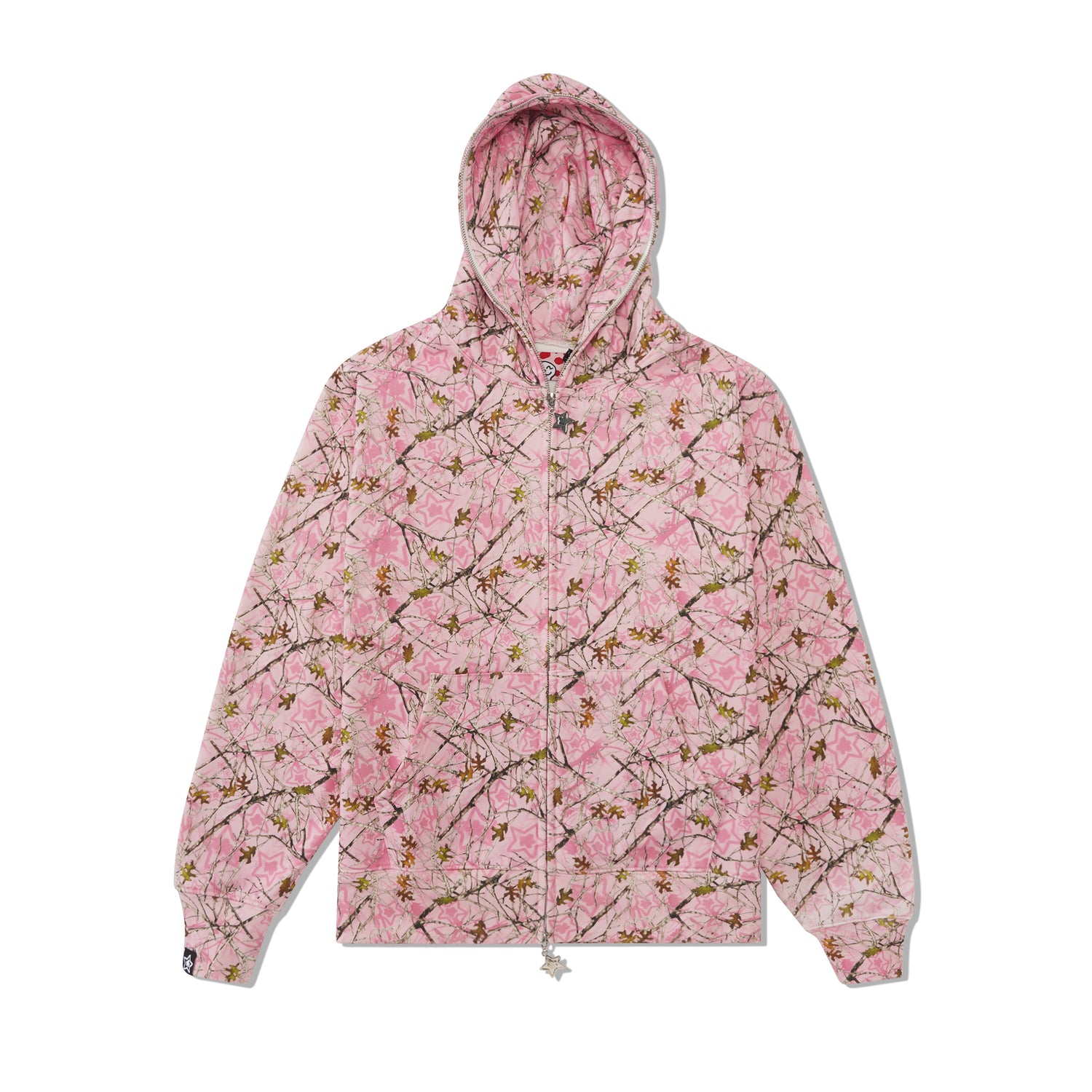 Star Full Zip Hood, Pink Real Tree