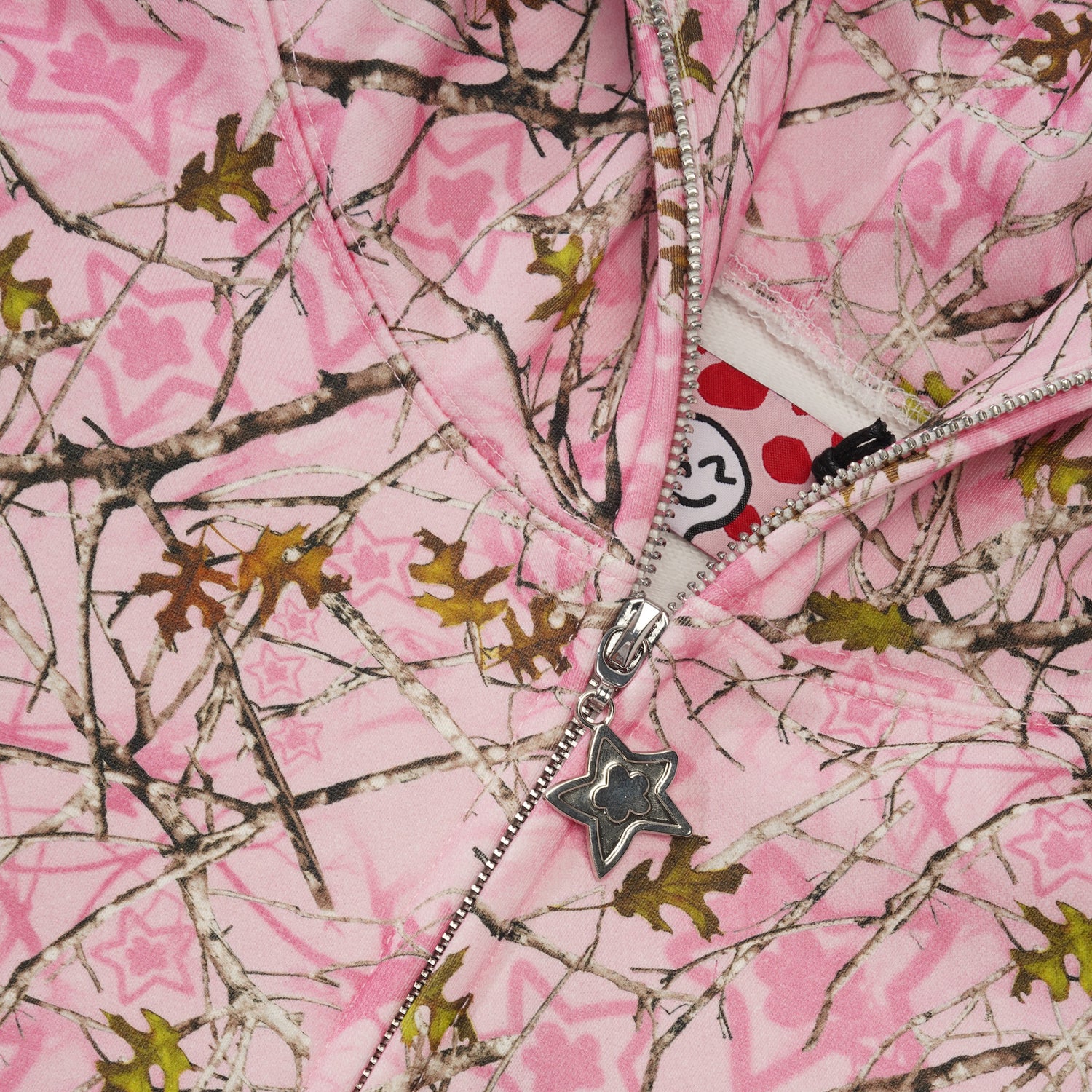 Star Full Zip Hood, Pink Real Tree