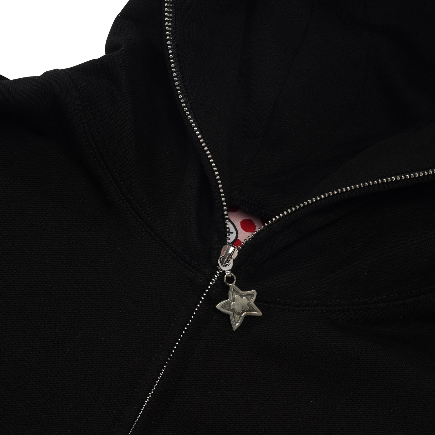 Star Full Zip Hood, Black