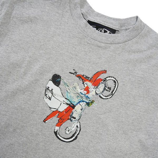 WKND Bike Tee, Light Heather Grey