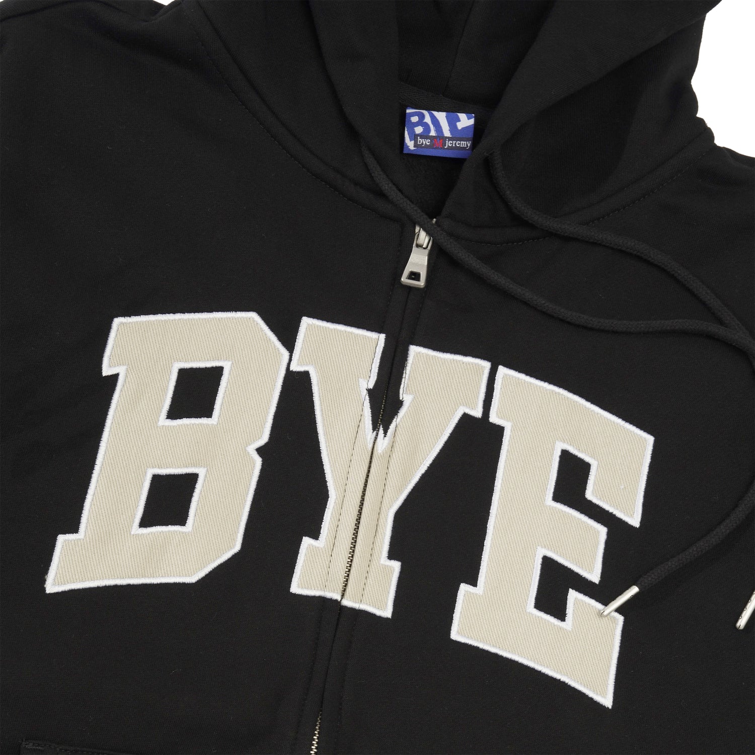 BYE Zip-Thru Pullover, Black